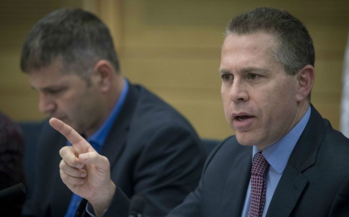 وزير الأمن الداخلي الإسرائيلي "جلعاد أردان"