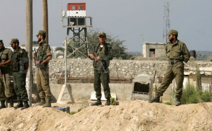 قوات أمن فلسطينية على الحدود مع مصر