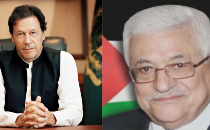 الرئيس الفلسطيني محمود عباس ورئيس وزراء باكستان عمران خان