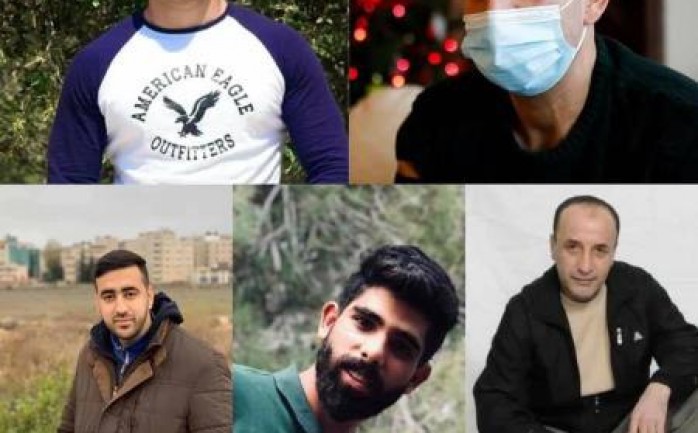 عدد من النشطاء الذين اعتقلوا فجر أمس الثلاثاء في رام والبيرة